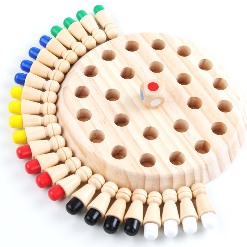 Board Game Land - Wooden Memory Match Stick Chess Color