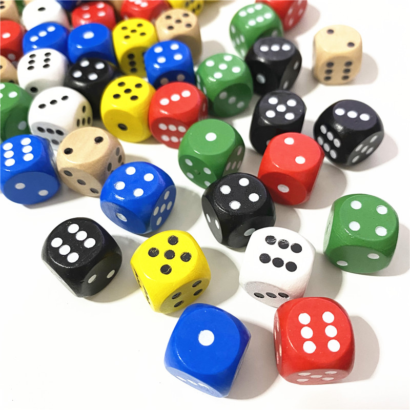 Dice Tower Wooden - 50 Pcs/Set 16mm Wooden Point Cubes