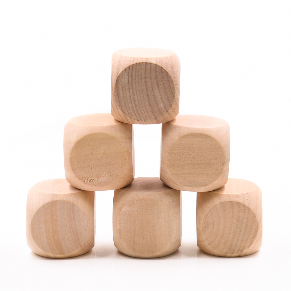 Dice Tower Wooden - 40mm 6 Sided Blank Wood Dice