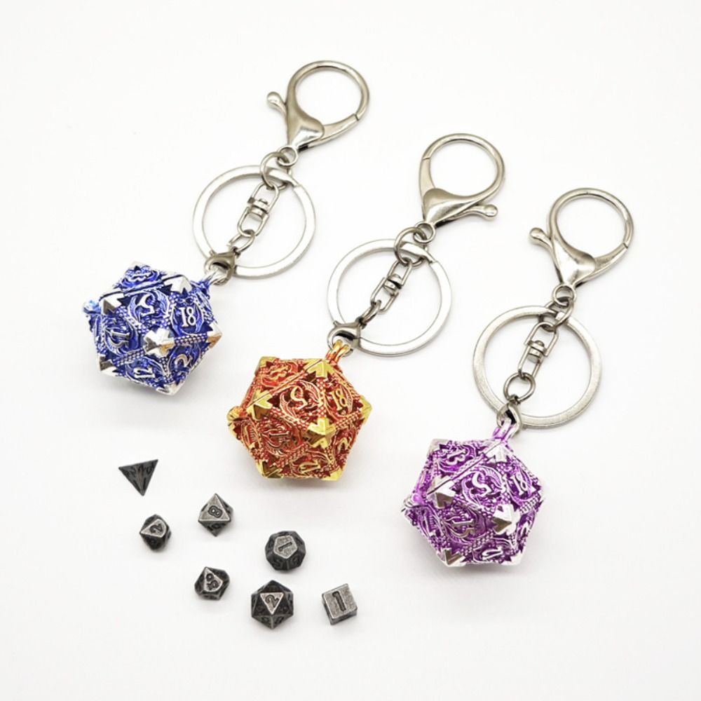 Board Game Io - 1 Set 20-sided Hollow Metal Dice