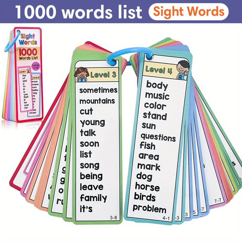 Board Game Education - 1000 Sight Words Flash Cards for
