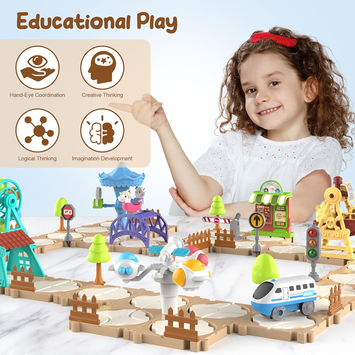 DIY Puzzle Track Car Set Assem - Board Game Education review and price