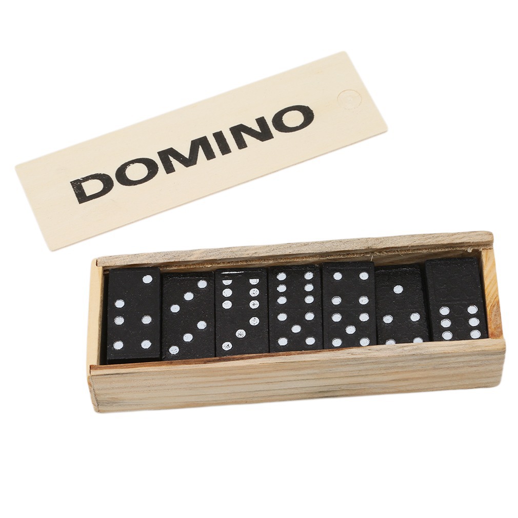28 Pcs Black Dominoes Wooden B - Board Game Monopoli review and price