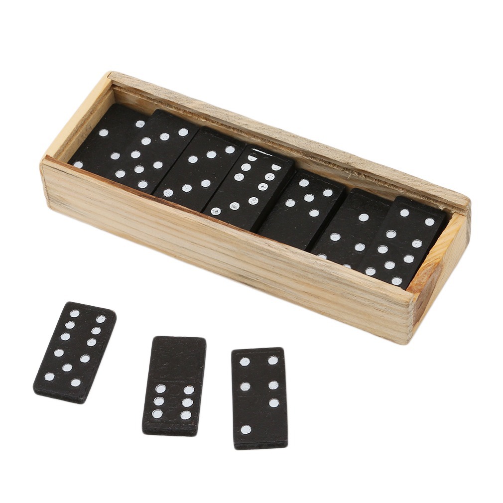 28 Pcs Black Dominoes Wooden B - Board Game Monopoli review and price