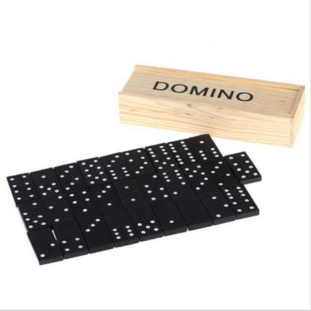 28 Pcs Black Dominoes Wooden B - Board Game Monopoli review and price