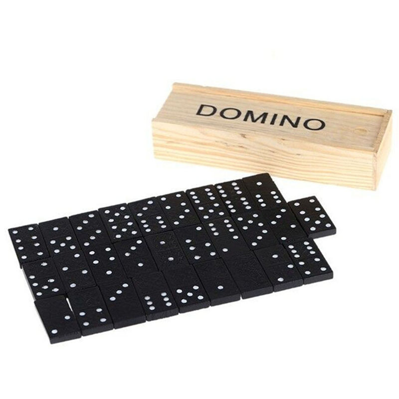 28pcs/Set Wooden Domino Board  - Board Game Monopoli review and price