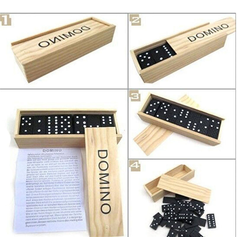 28pcs/Set Wooden Domino Board  - Board Game Monopoli review and price