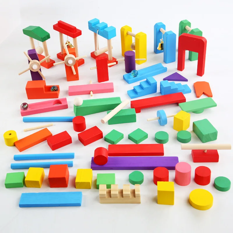 Montessori Wooden Rainbow Domi - Board Game Monopoli review and price