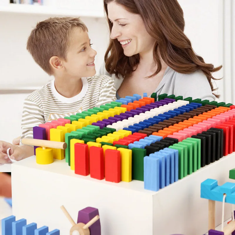 Montessori Wooden Rainbow Domi - Board Game Monopoli review and price