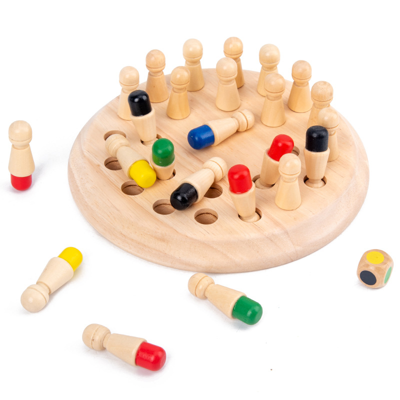 Wooden Memory Match Stick Ches - Board Game Land review and price