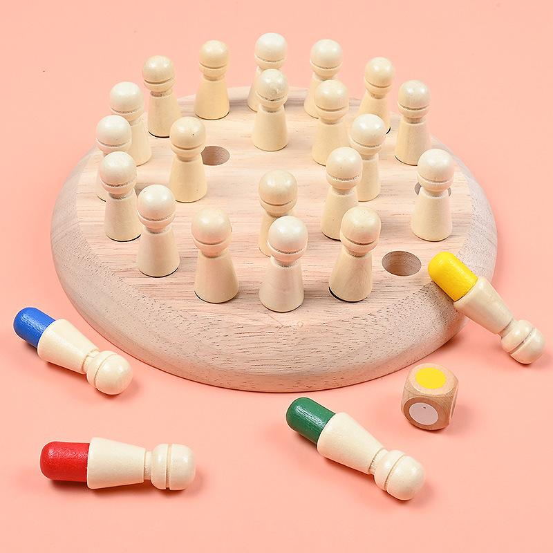 Wooden Memory Match Stick Ches - Board Game Land review and price