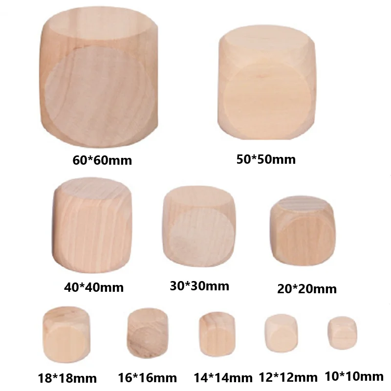 10pcs D6 6 Sided Blank Wood Di - Dice Tower Wooden review and price