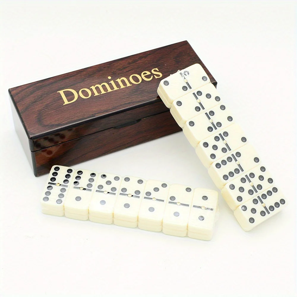 [Wooden Dominoes Game Set] 28p - Board Game Monopoli review and price