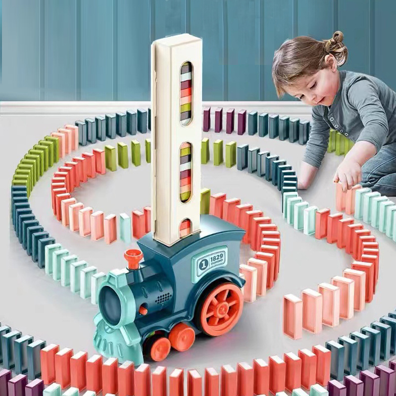Automatic Laying Domino Train  - Board Game Monopoli review and price