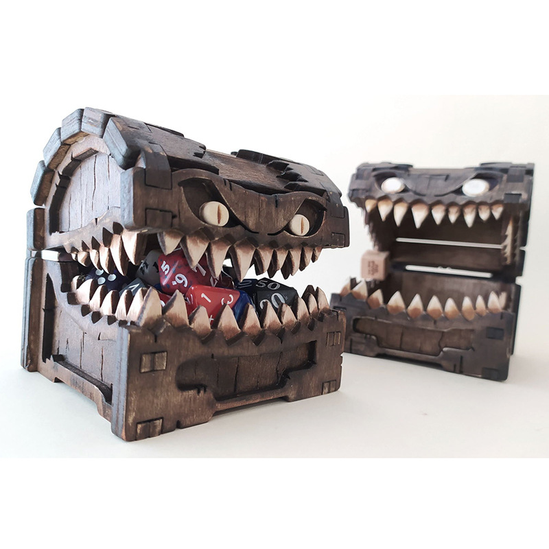 Mimic Chest for Dungeons and D - Dice Tower Wooden review and price