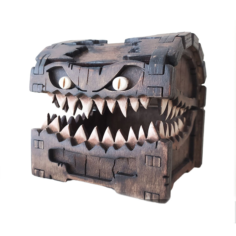 Mimic Chest for Dungeons and D - Dice Tower Wooden review and price