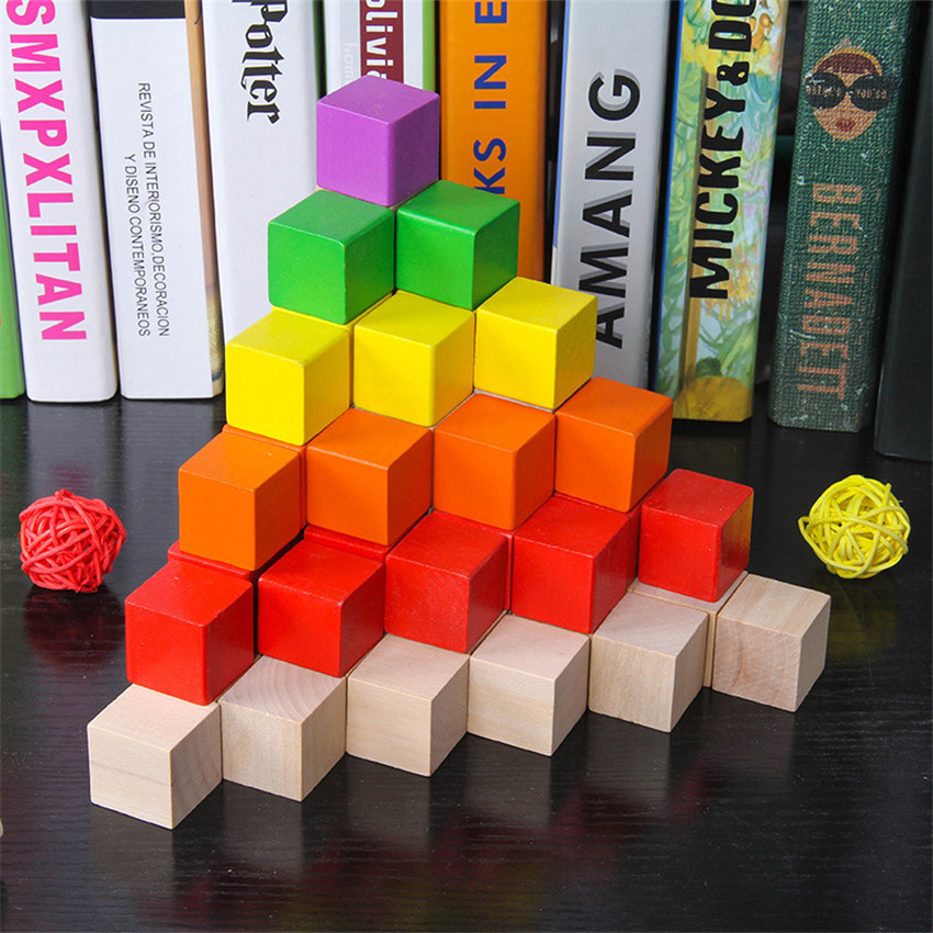 30Pcs/lot 2X2CM Wooden Colorfu - Dice Tower Wooden review and price