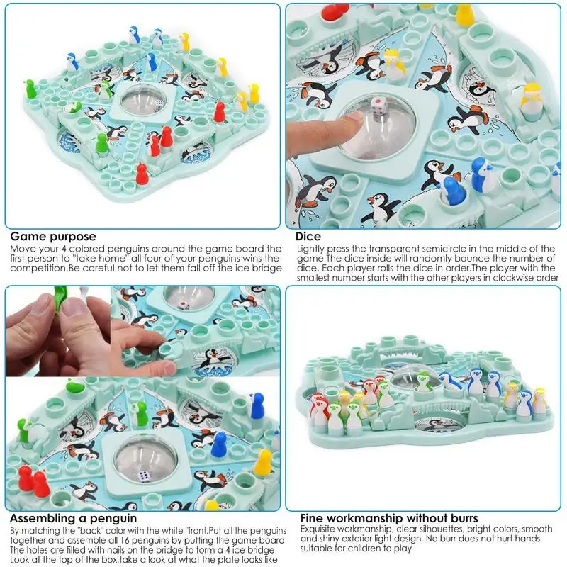 Multiplayer Penguin Flying Che - Board Game Land review and price