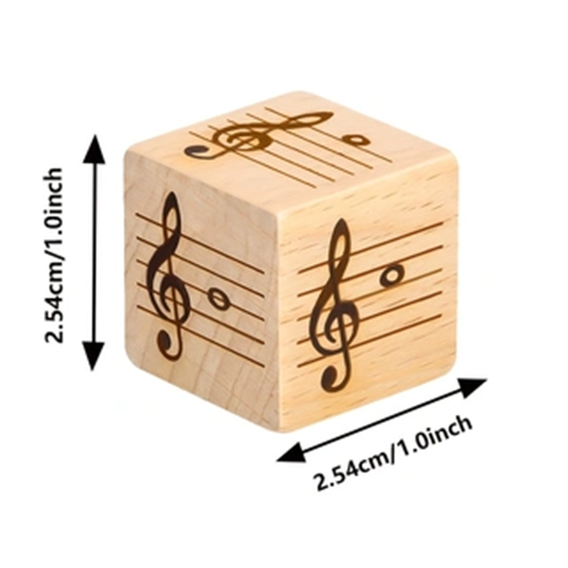 4Pcs Wooden Music Note Dice Se - Dice Tower Wooden review and price