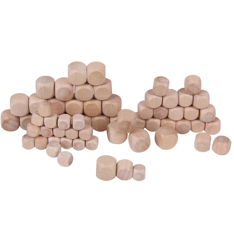 10pcs/Lot D6 6 Sided Blank Woo - Dice Tower Wooden review and price