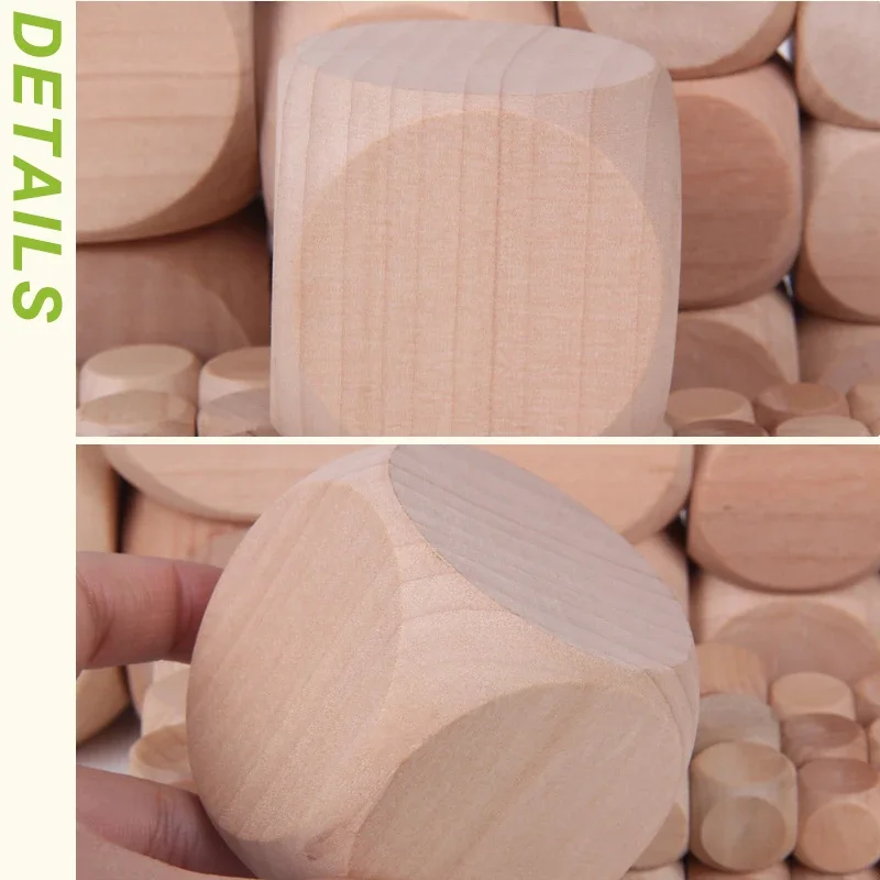 10pcs/Lot D6 6 Sided Blank Woo - Dice Tower Wooden review and price