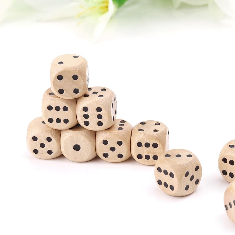 10Pcs Wooden 6 Sided D6 Faces  - Dice Tower Wooden review and price