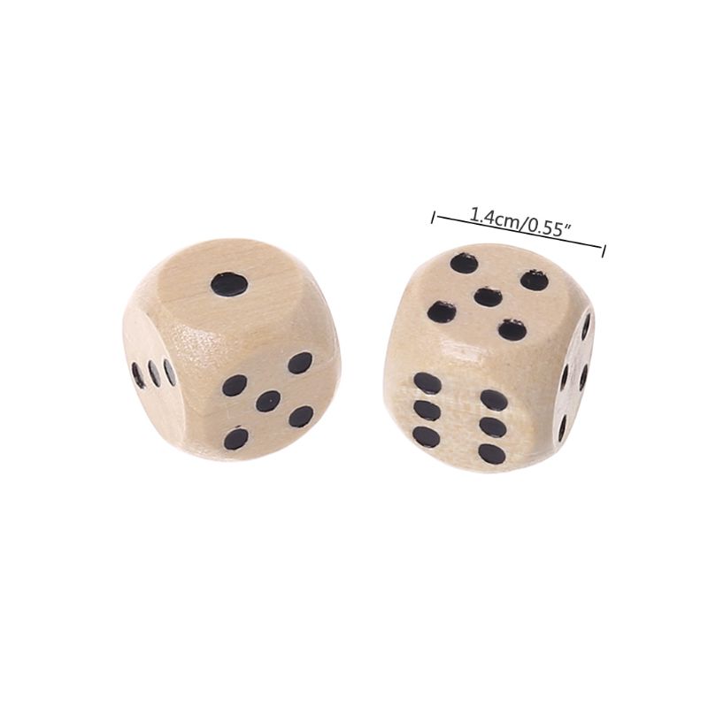 10Pcs Wooden 6 Sided D6 Faces  - Dice Tower Wooden review and price